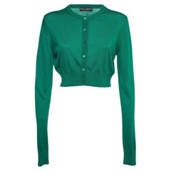 Dolce & Gabbana Green Knit Buttoned Cardigan L