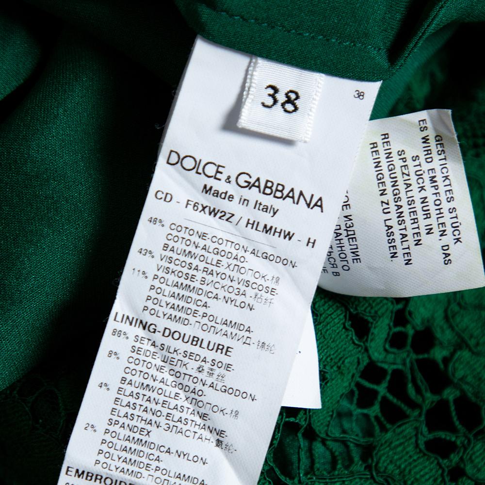 dolce and gabbana emerald green dress