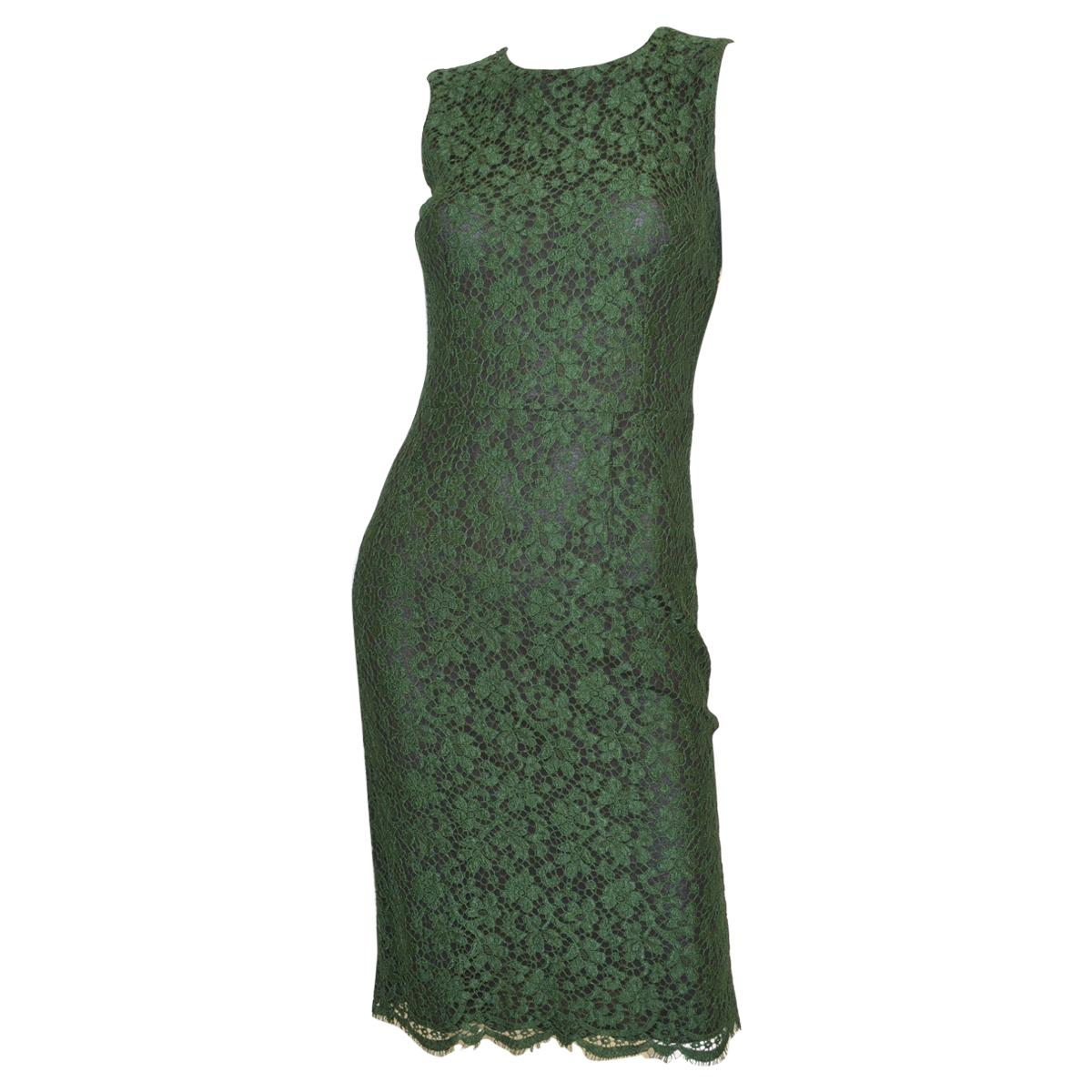 Dolce & Gabbana Green Lace Dress