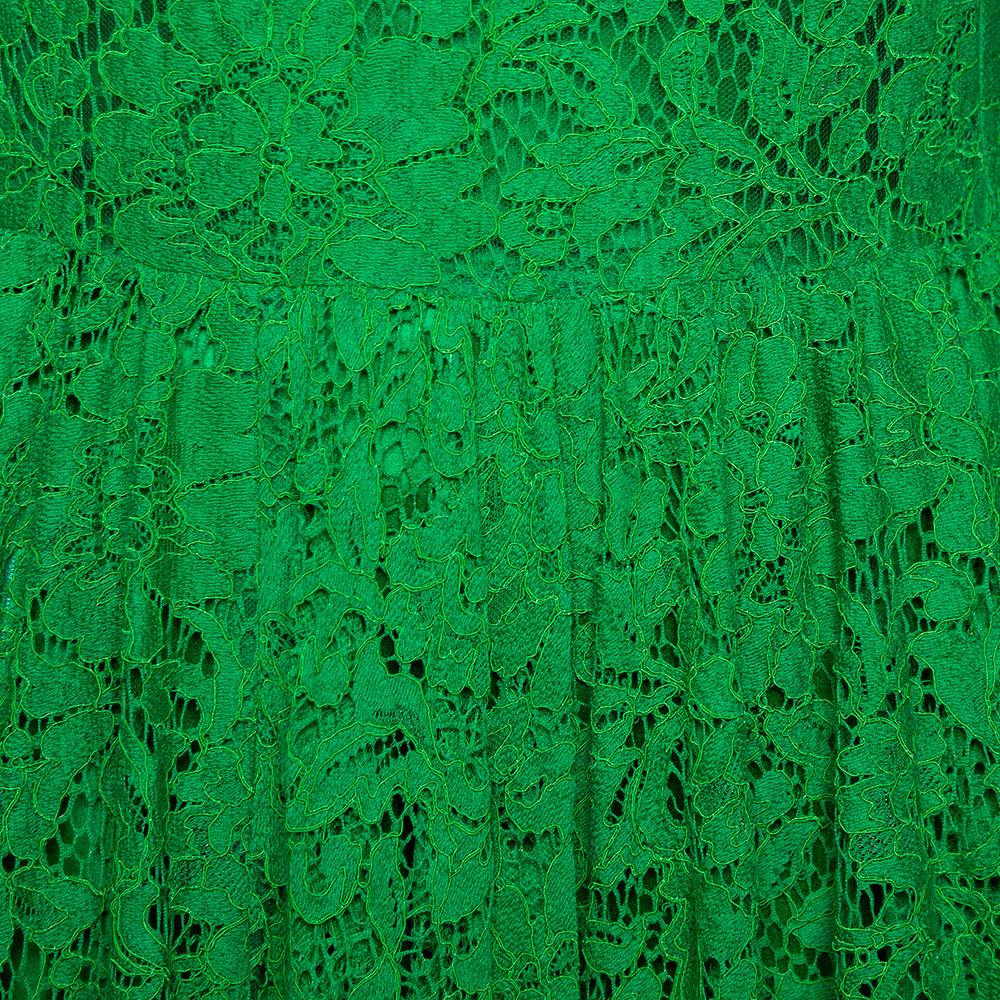 dolce and gabbana green lace dress