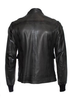 Dolce & Gabbana, Green leather biker jacket