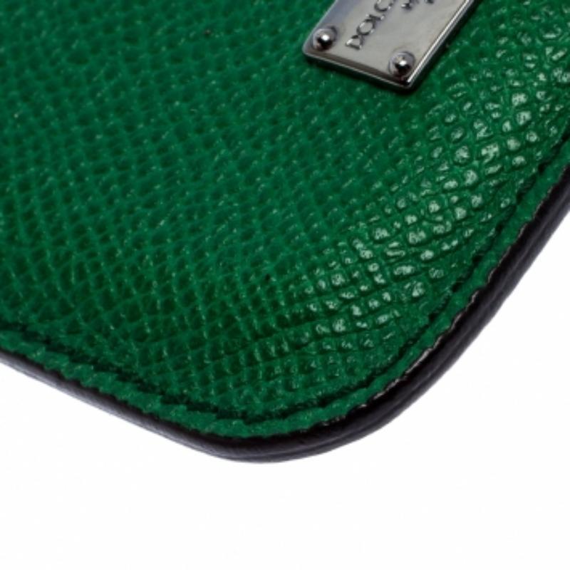 Donna Dolce & Gabbana Custodia per iPhone 4 in pelle verde in vendita
