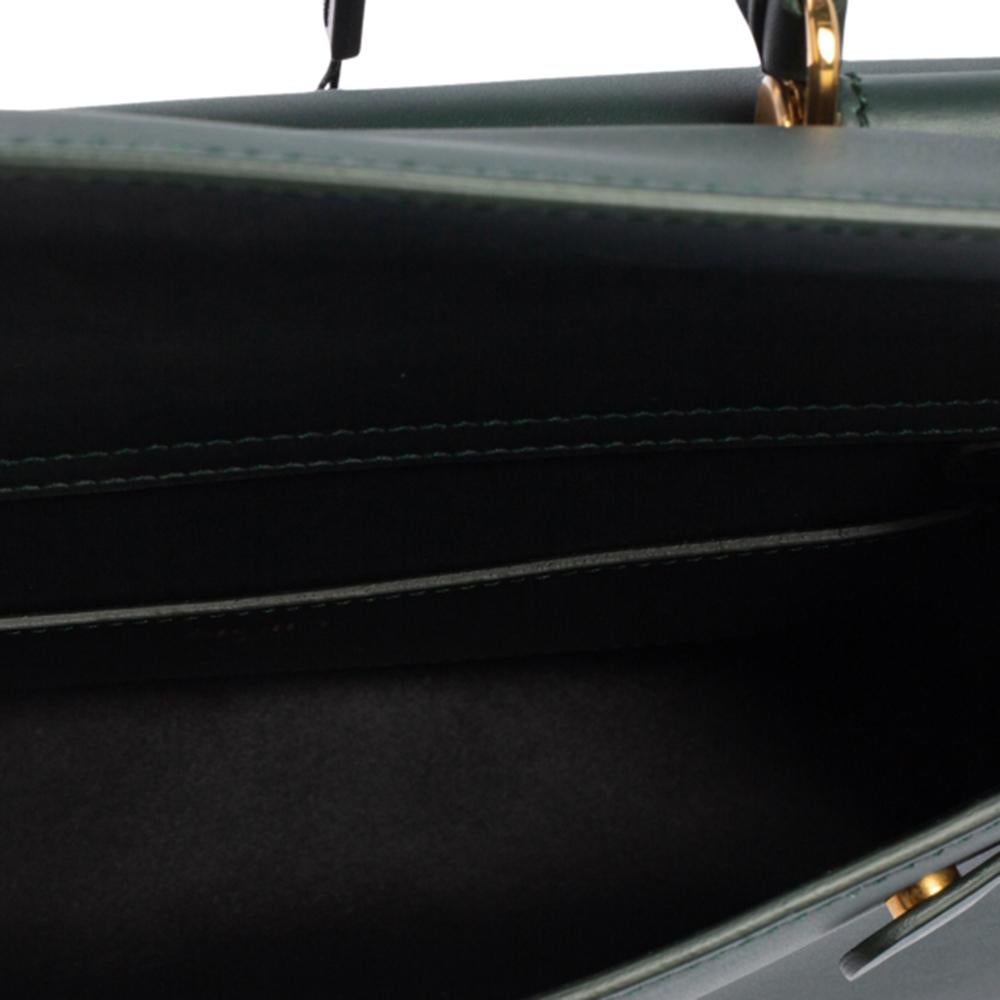 Dolce & Gabbana Green Leather Medium Sicily 62 Top Handle Bag 8