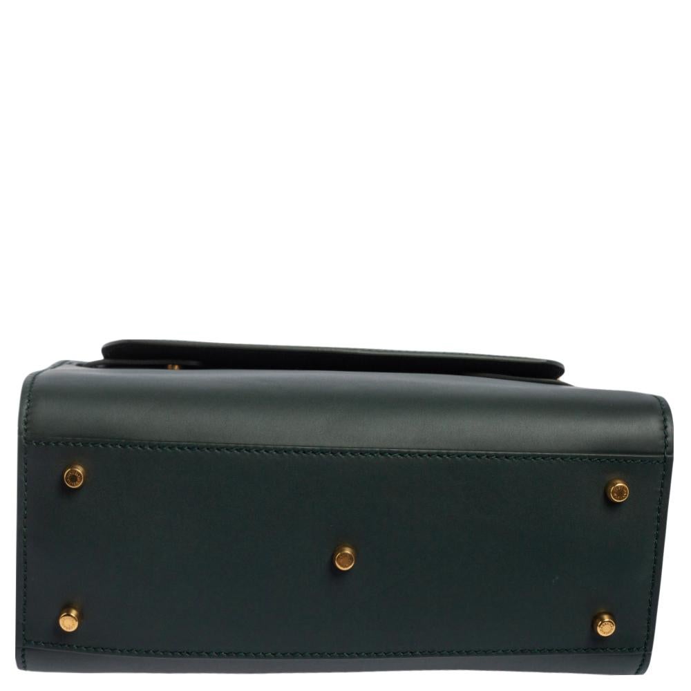 Dolce & Gabbana Green Leather Medium Sicily 62 Top Handle Bag 3