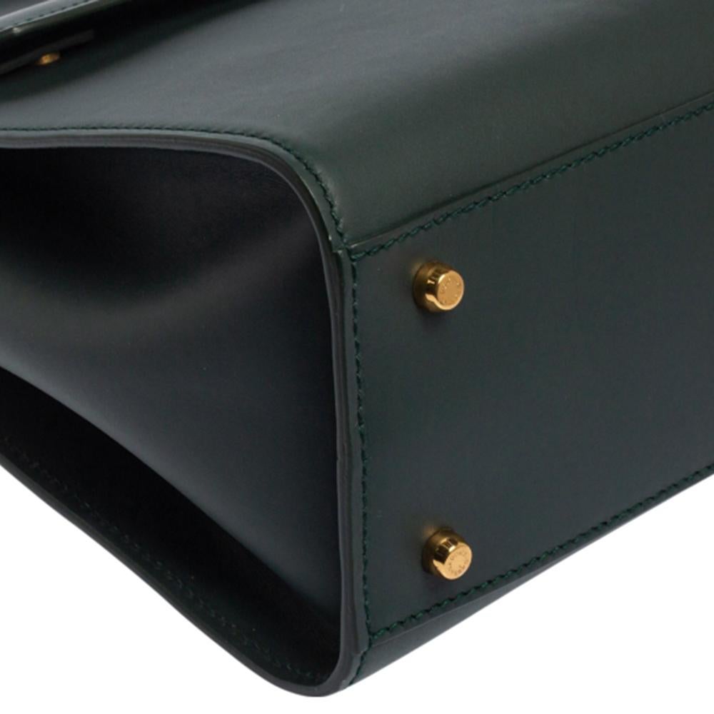 Dolce & Gabbana Green Leather Medium Sicily 62 Top Handle Bag 4