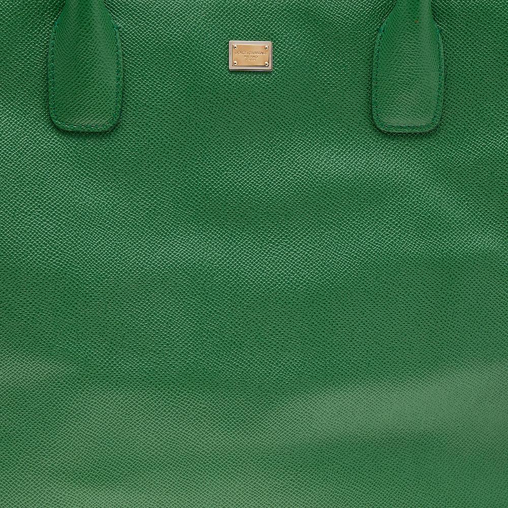 Dolce & Gabbana Green Leather Miss Alma Tote 6