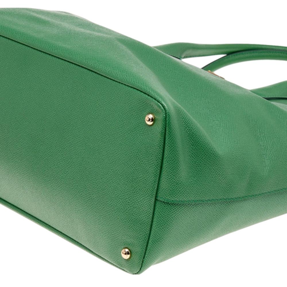 Dolce & Gabbana Green Leather Miss Alma Tote 3