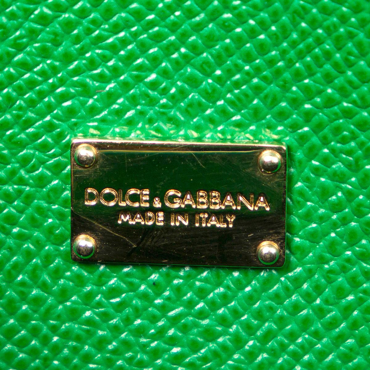 DOLCE & GABBANA green leather MISS SICILY WOC Wallet on Chain Bag 1