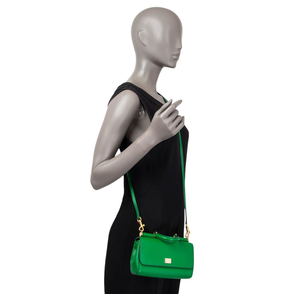 DOLCE & GABBANA green leather MISS SICILY WOC Wallet on Chain Bag 2
