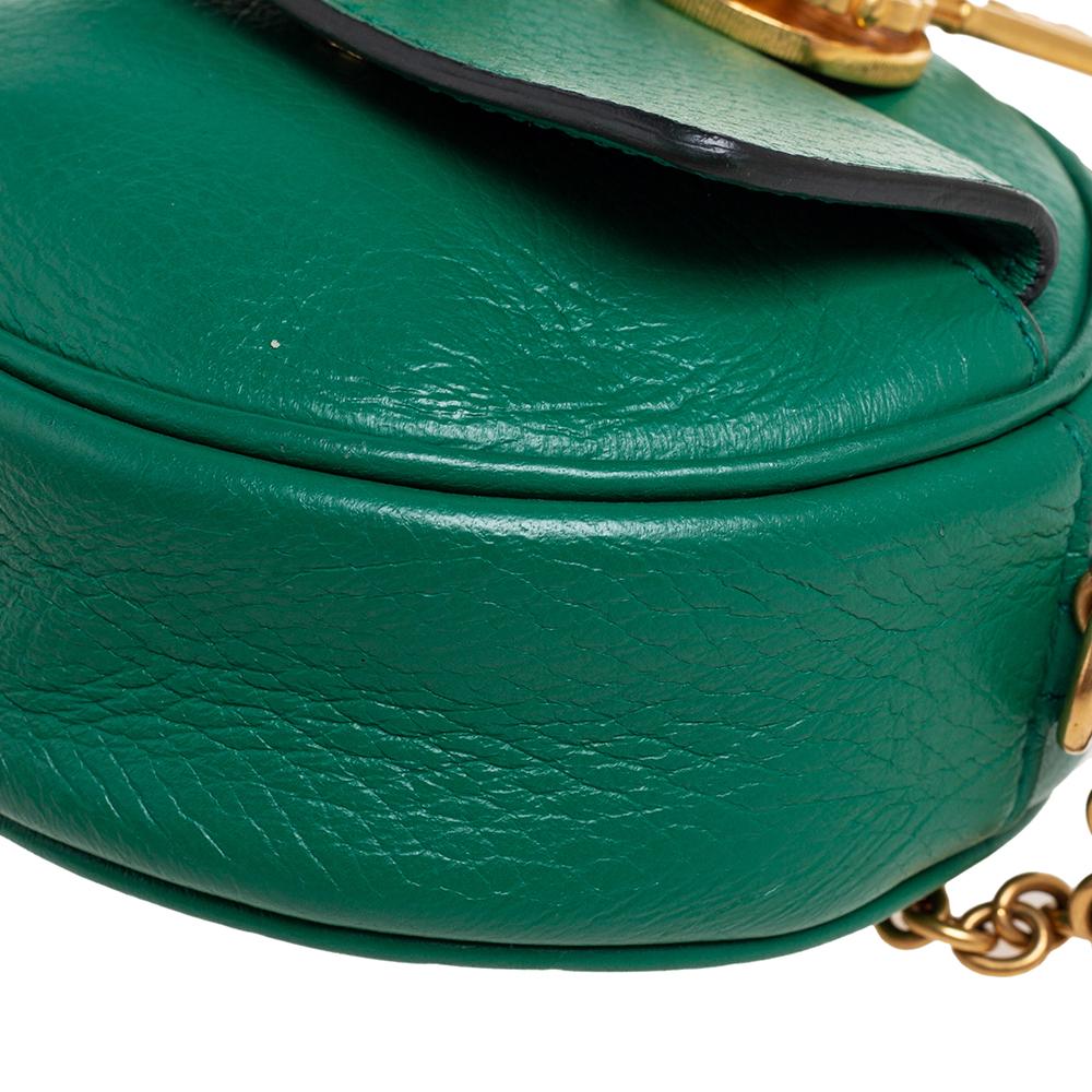 Dolce & Gabbana Green Leather Small Charm Miss Glam Crossbody Bag 5