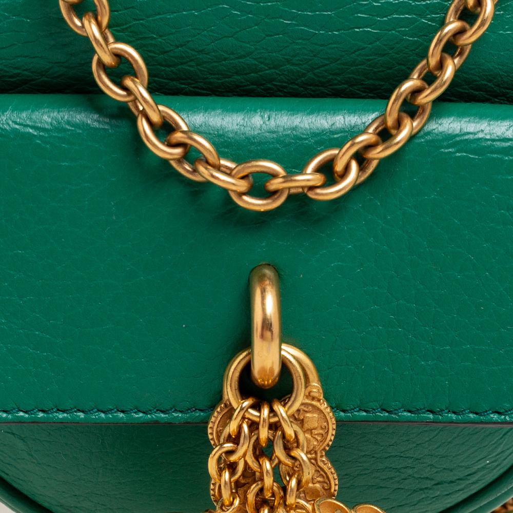 Dolce & Gabbana Green Leather Small Charm Miss Glam Crossbody Bag 3