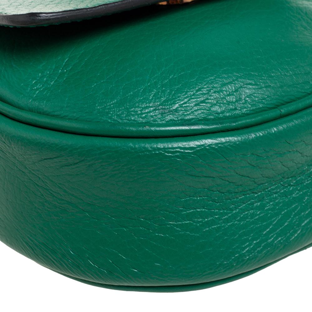 Dolce & Gabbana Green Leather Small Charm Miss Glam Crossbody Bag 4