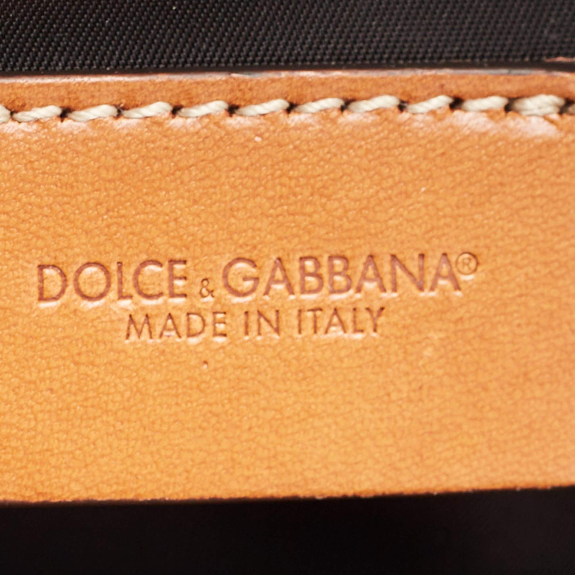 Dolce & Gabbana Green Leopard Print Backpack 1