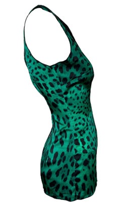 Dolce & Gabbana Green Leopard Silk and Lace Top