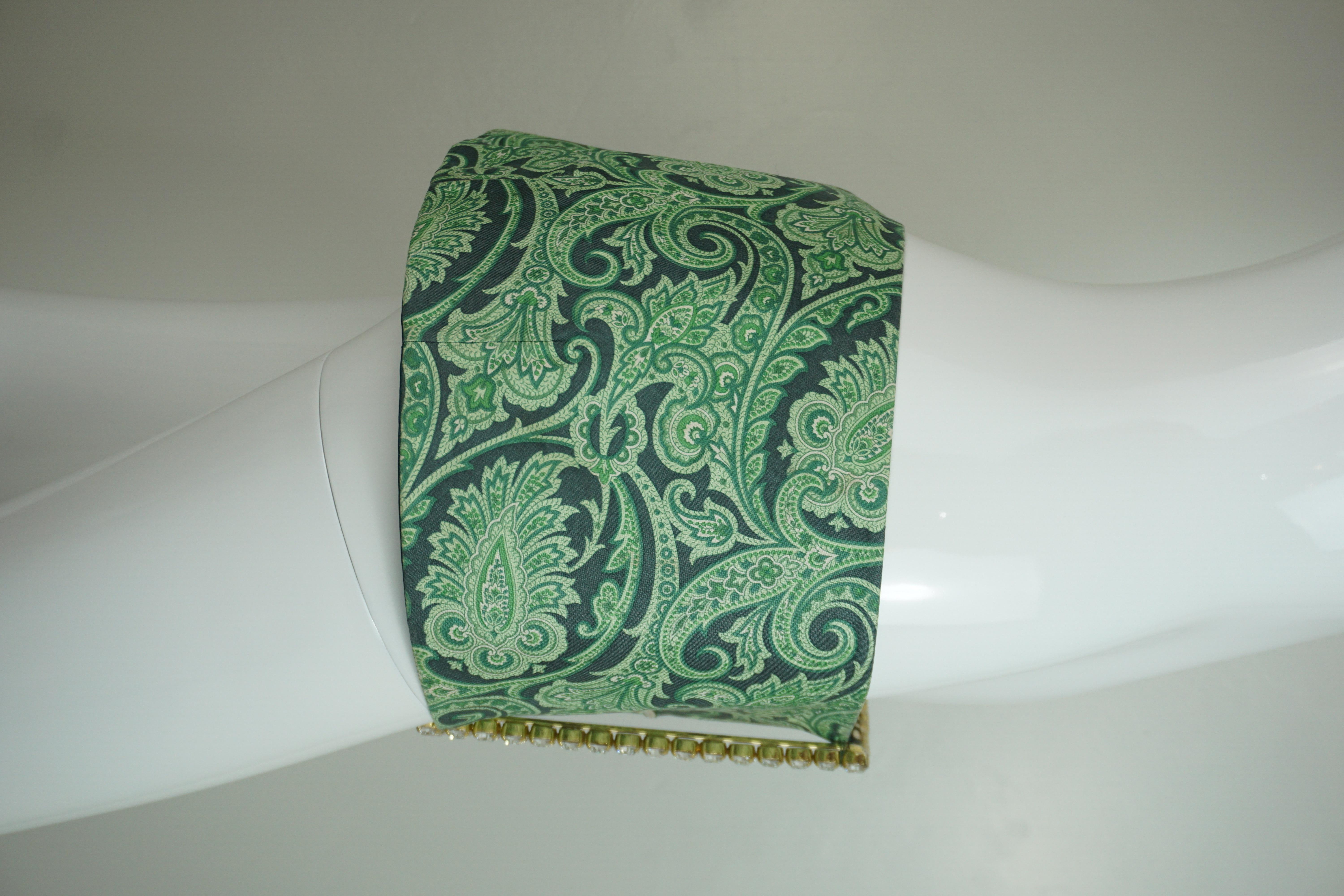 Dolce & Gabbana green Paisley Skirt S/S 2000 In Excellent Condition In Carmel, CA