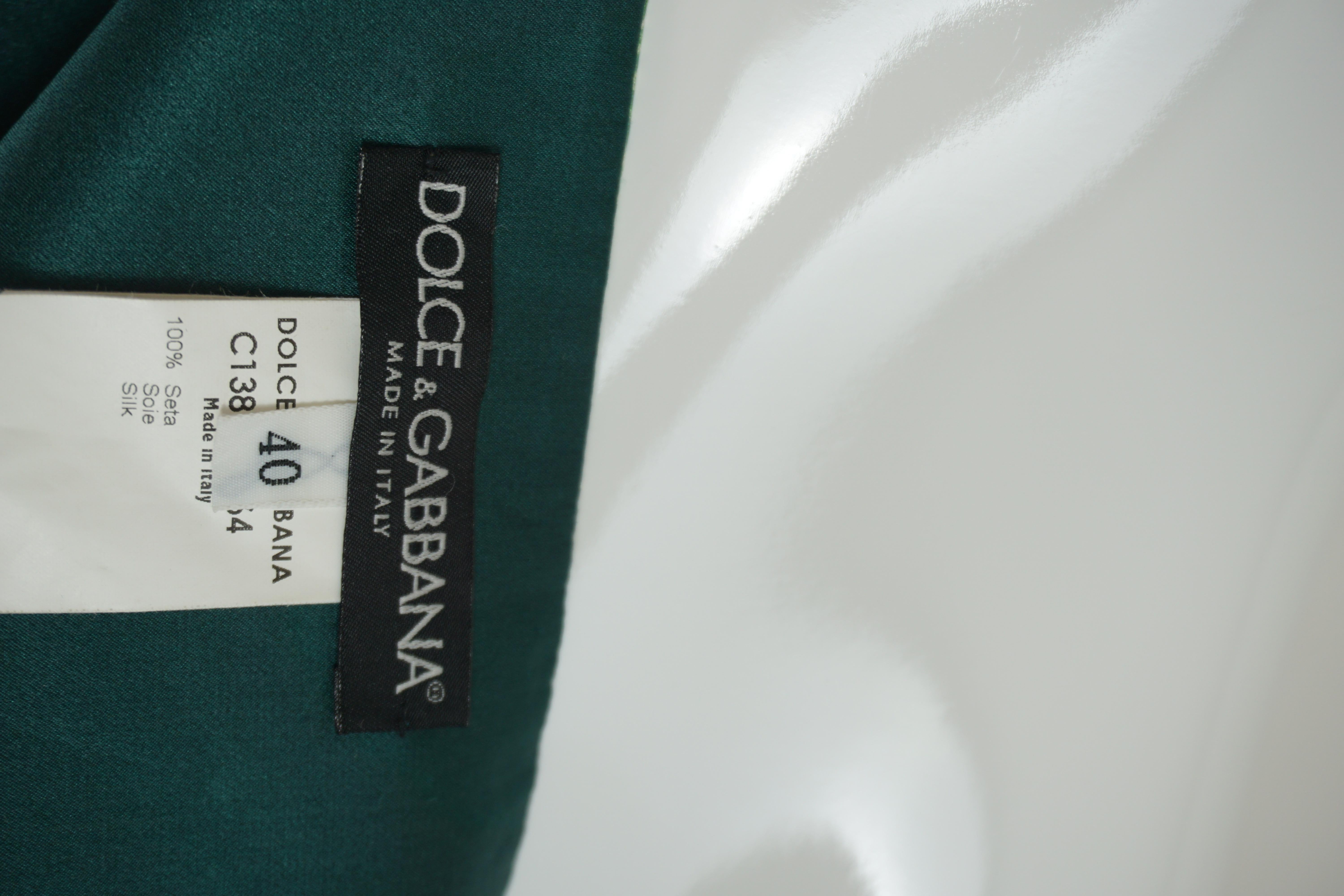 Dolce & Gabbana green Paisley Skirt S/S 2000 2