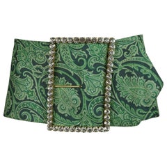 Dolce & Gabbana - Jupe à motif cachemire vert, printemps-été 2000