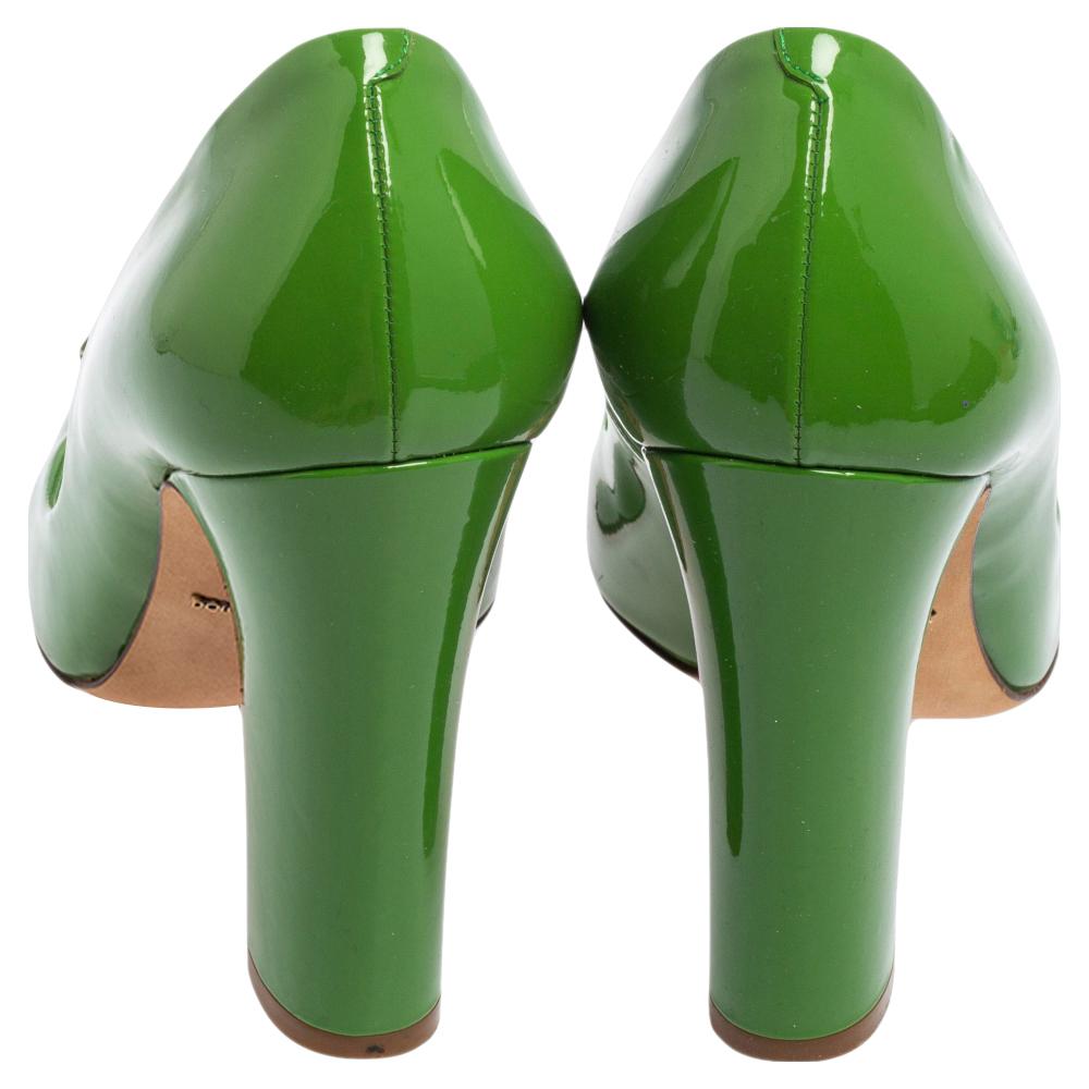 dolce and gabbana green heels