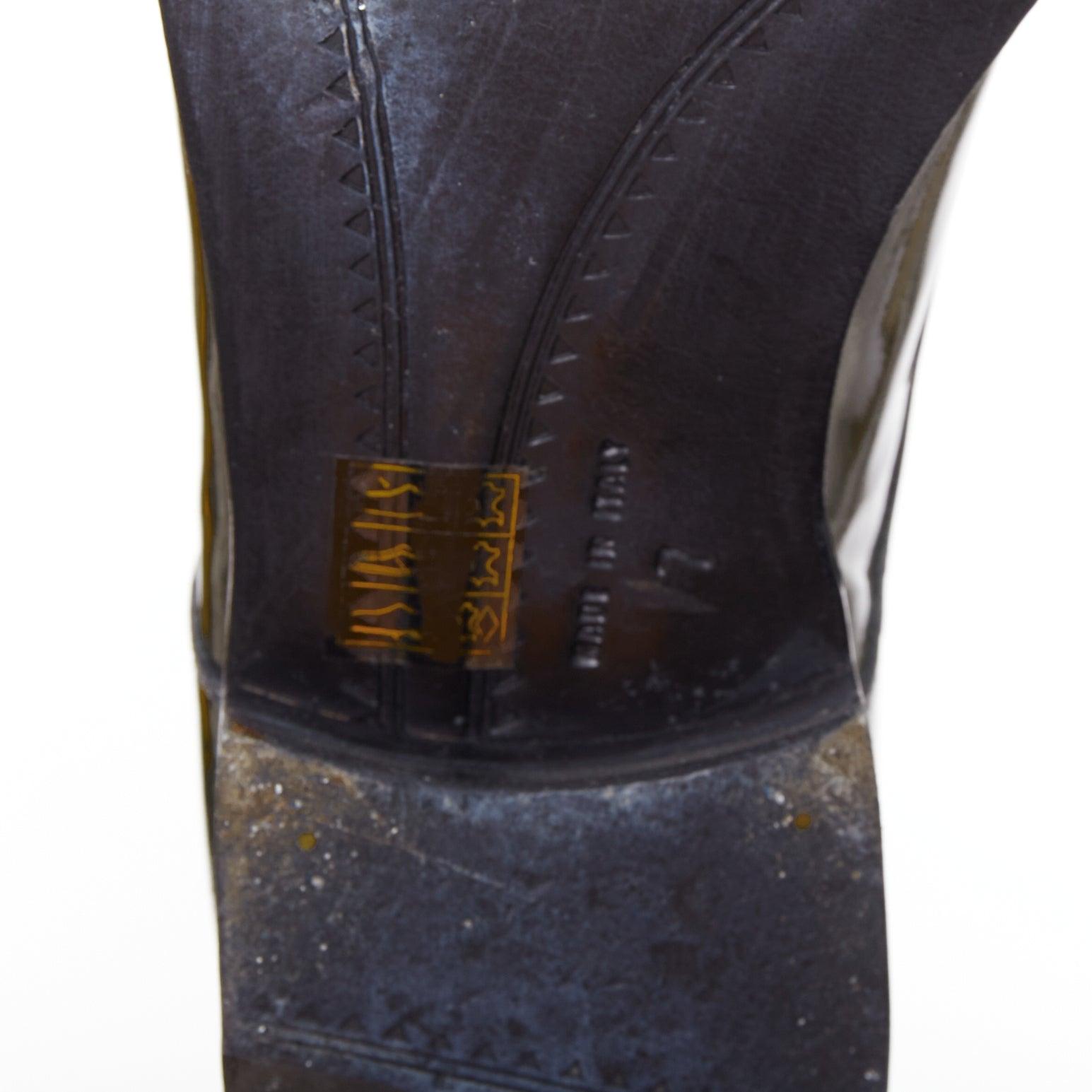 DOLCE GABBANA scarpe brogue a punta in vernice verde UK7 EU41 in vendita 5