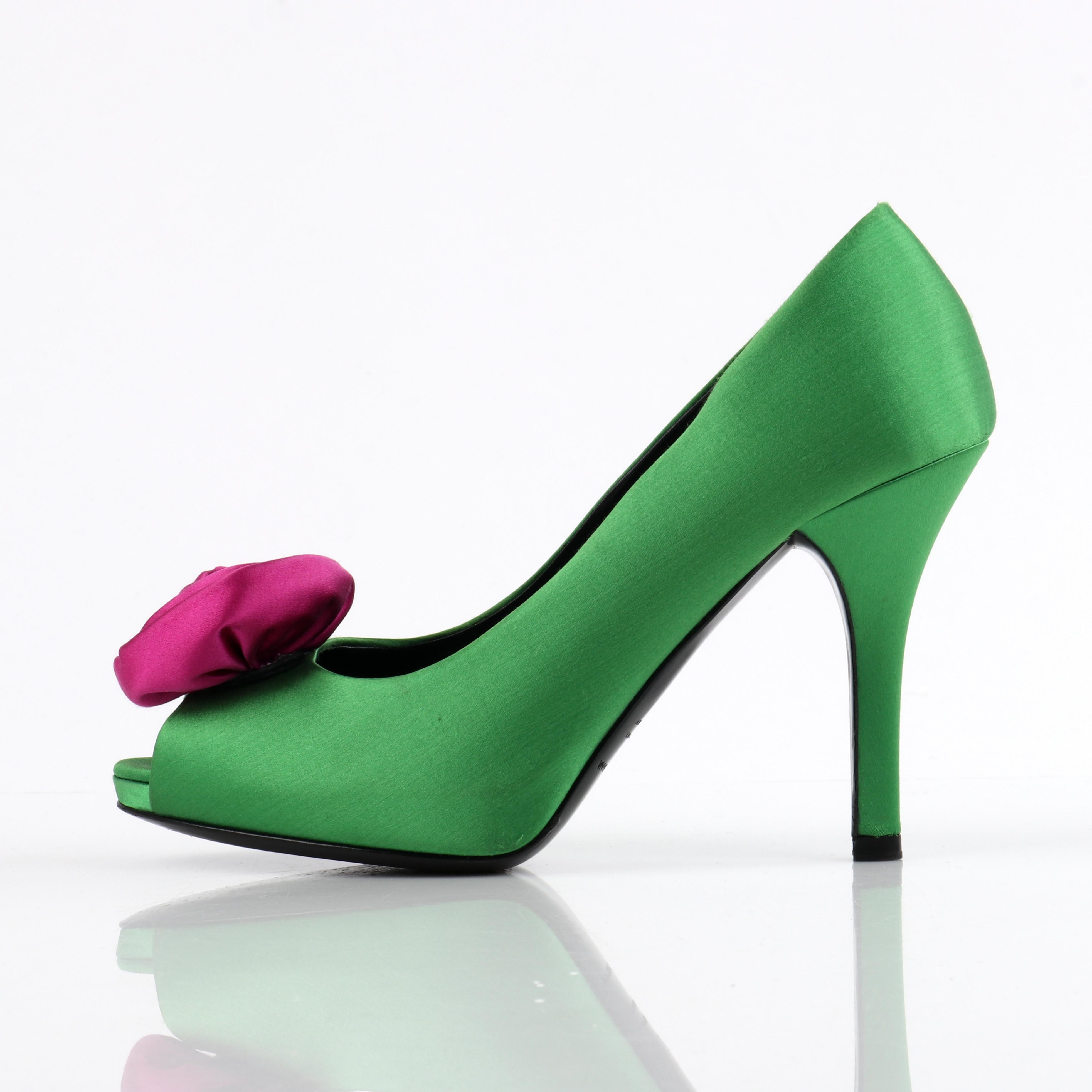 pink and green heels