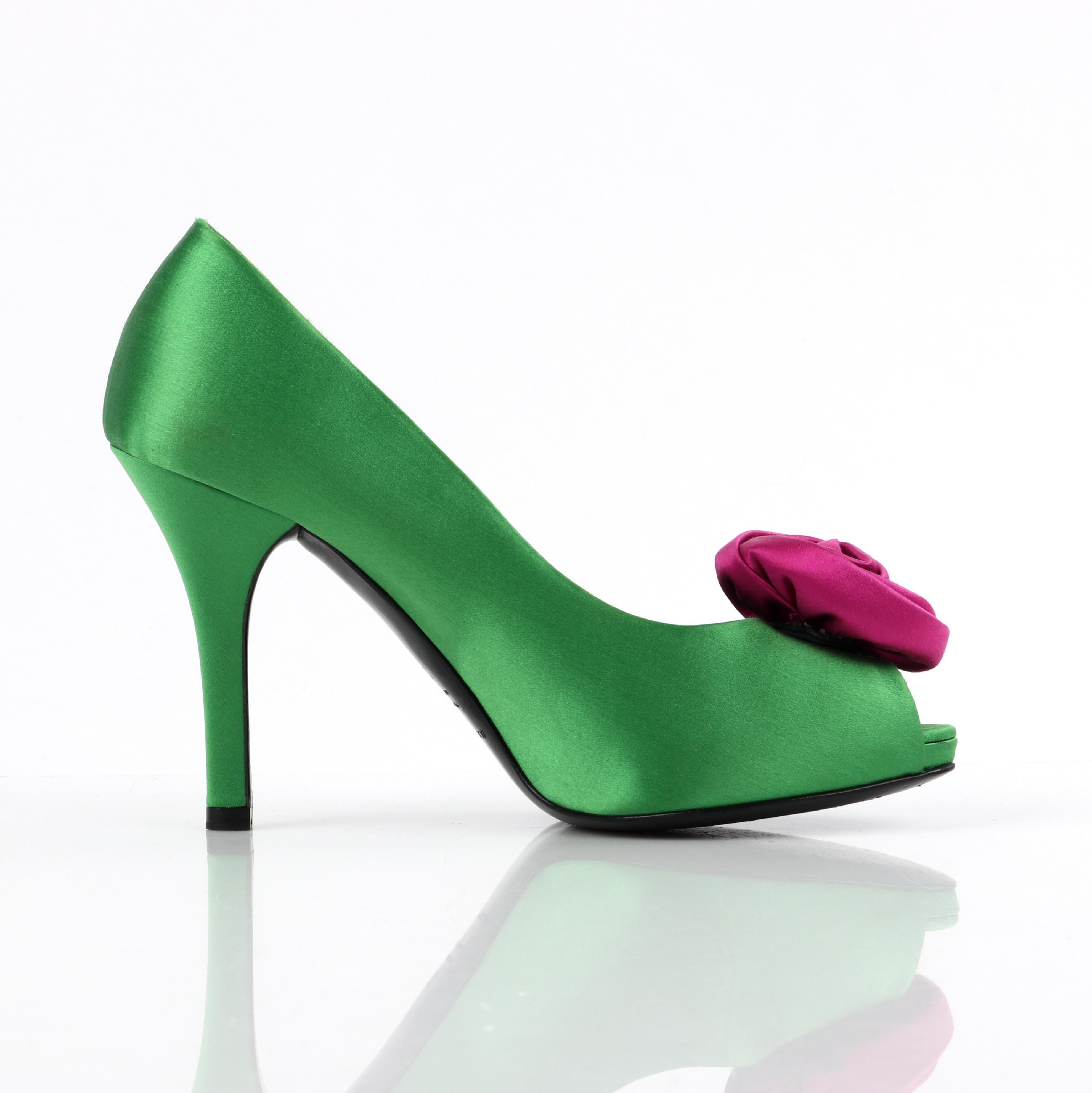 pink and green pumps