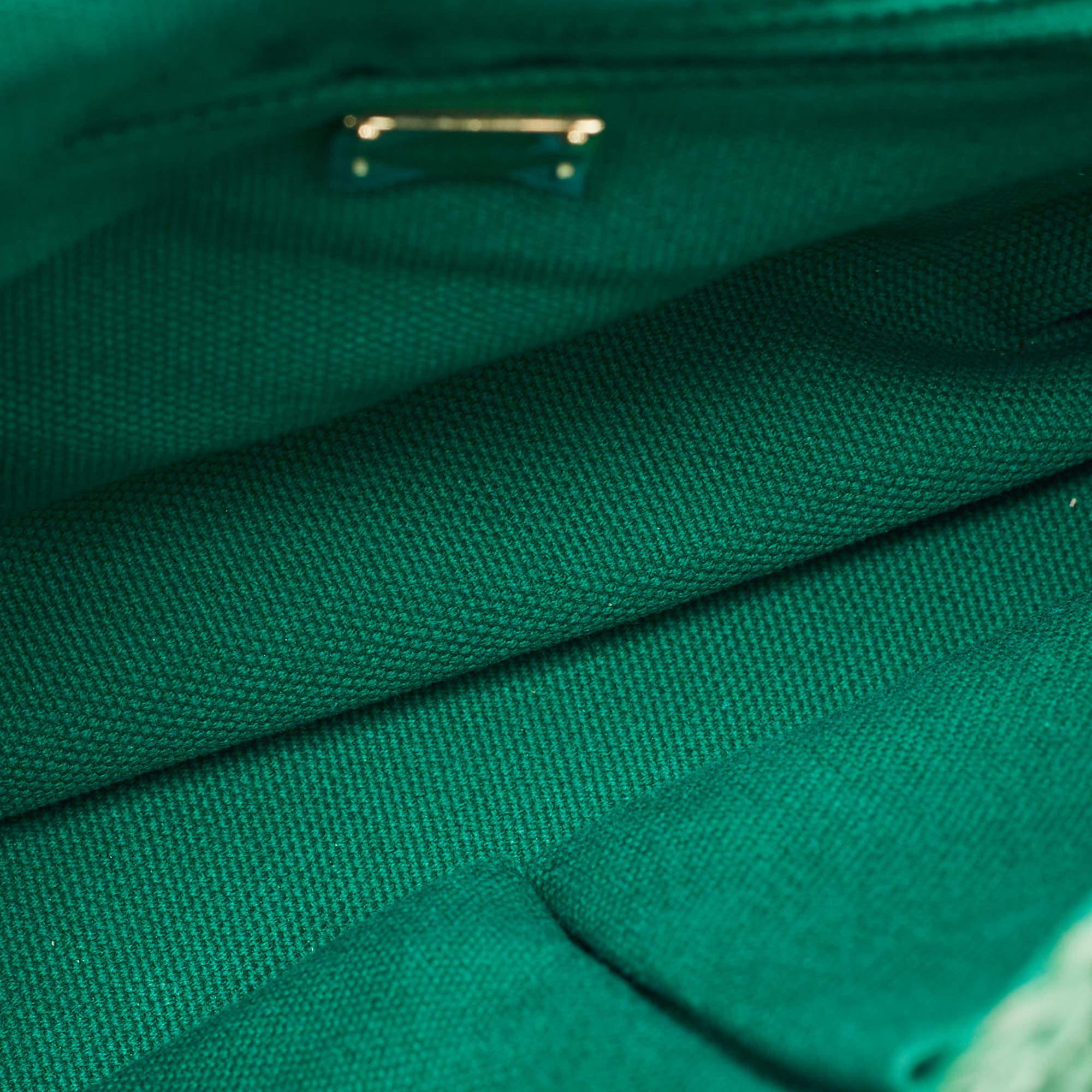 Dolce & Gabbana Green Raffia and Leather Crystals Embellished Padlock Shoulder B 10