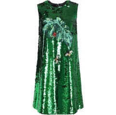 DOLCE & GABBANA Green Sequin Dress sz IT44 US 4-6