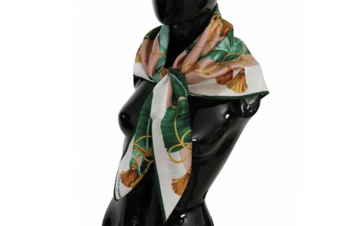dolce and gabbana green scarf
