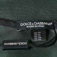 Dolce & Gabbana Green Silk Pocket Square