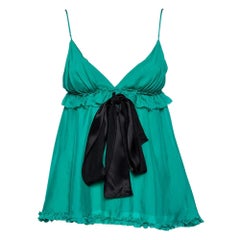 Dolce 
Gabbana Greene 
Greene Greene 
Gabbana Top senza maniche con dettaglio di cravatta e volant S