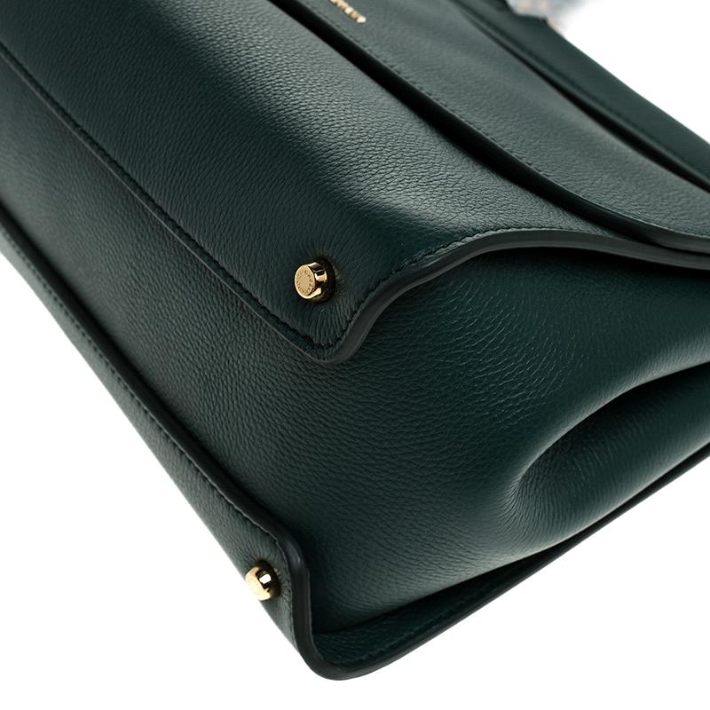 Dolce & Gabbana Green Smooth Leather Miss Sicily Top Handle Bag 2