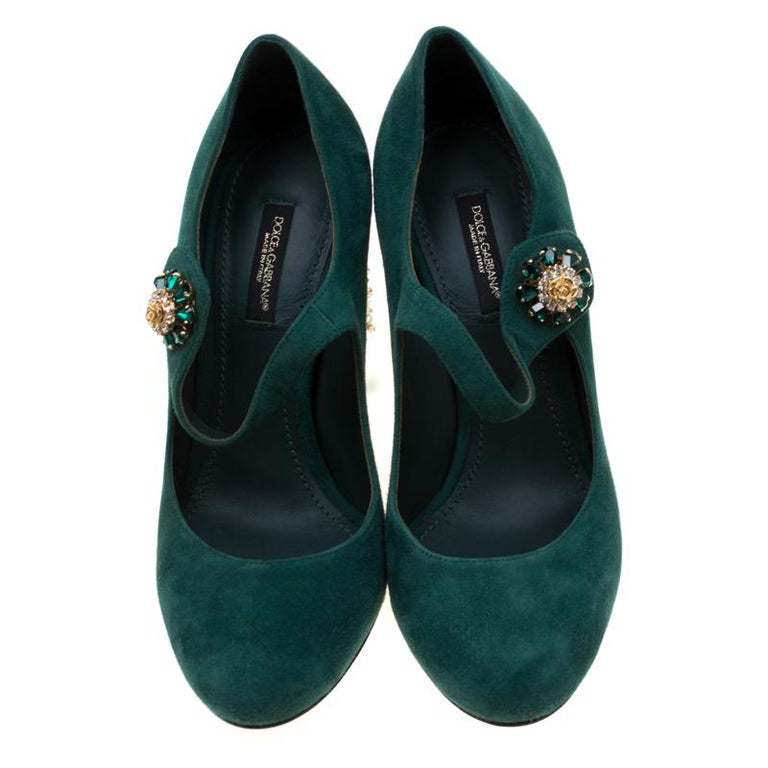 green dolce and gabbana heels