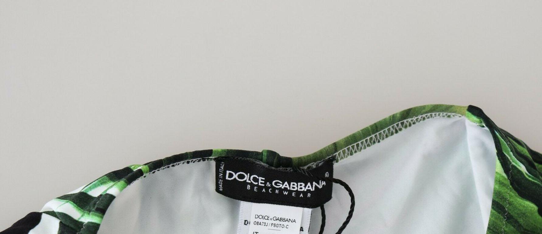 Dolce & Gabbana Green Tropical Jungle Bamboo Swimsuit Swimwear Bikini Beachwear For Sale 5