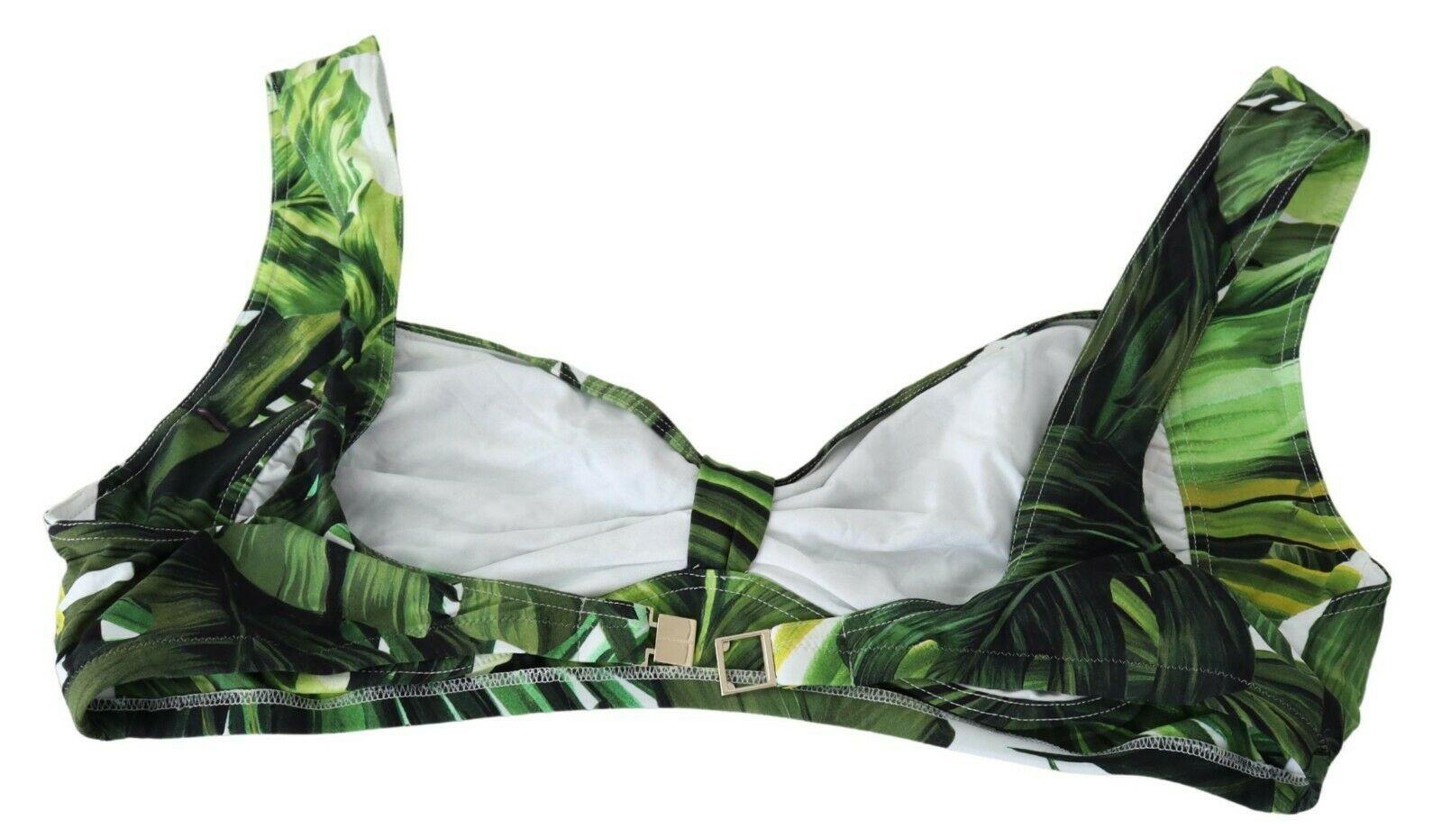 Dolce & Gabbana Green Tropical Jungle Bamboo Swimsuit Swimwear Bikini Beachwear 1