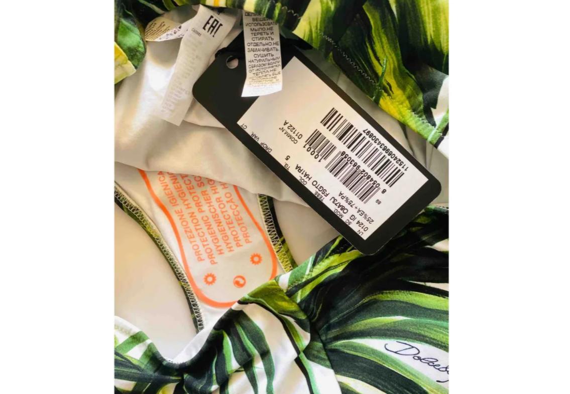Dolce & Gabbana Green Tropical Jungle Print Hotpants Swimsuit Swimwear Bikini In New Condition For Sale In WELWYN, GB
