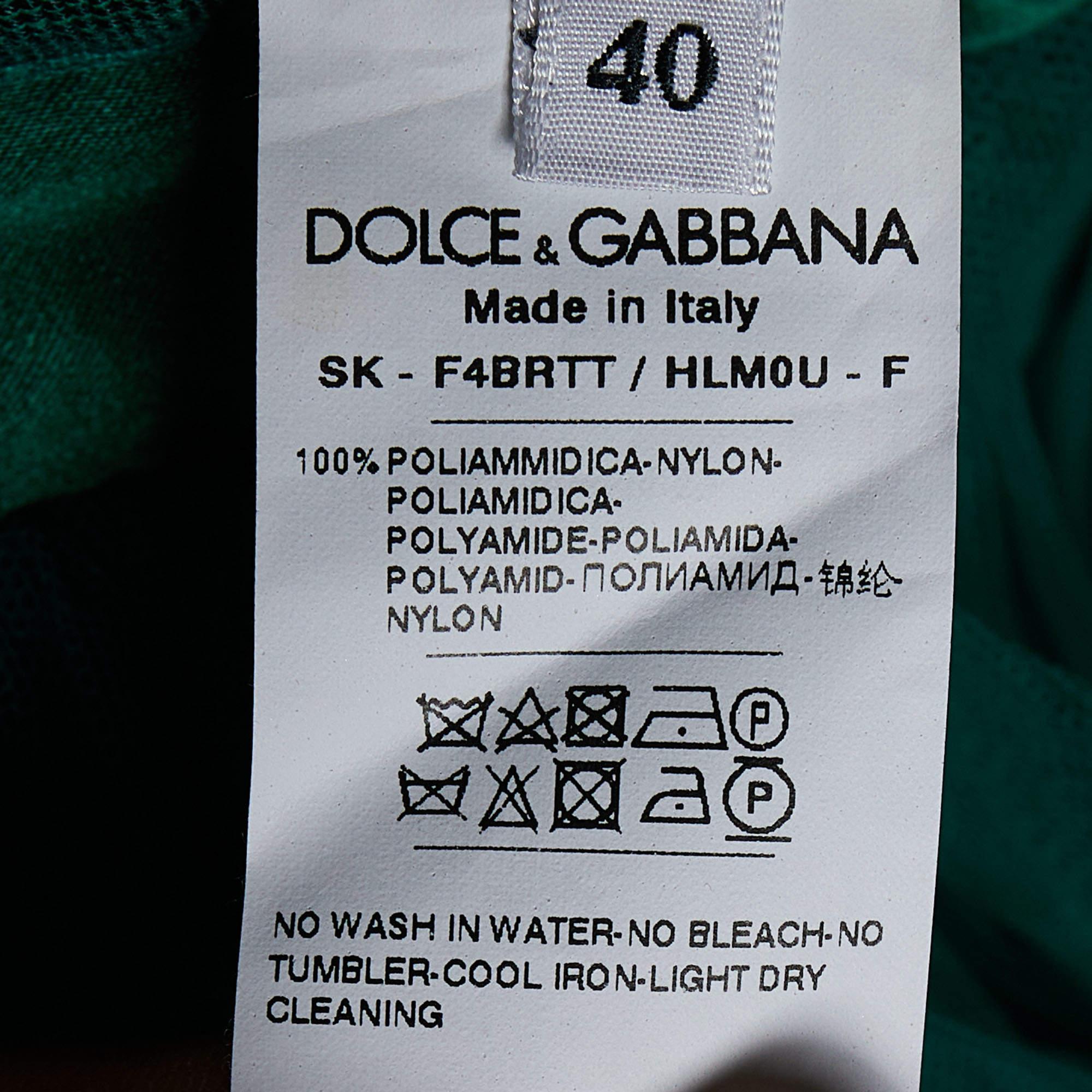 Dolce & Gabbana Green Tulle Midi Skirt S 1