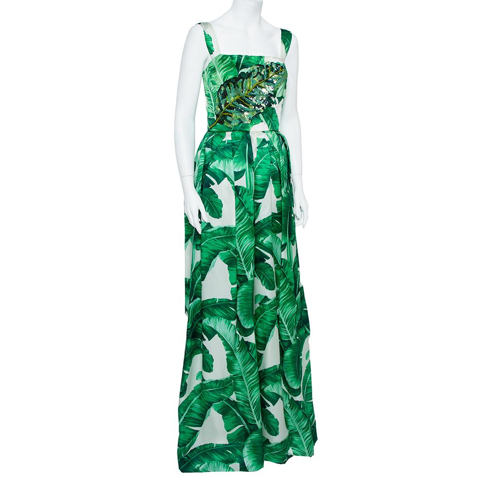 dolce and gabbana green dress