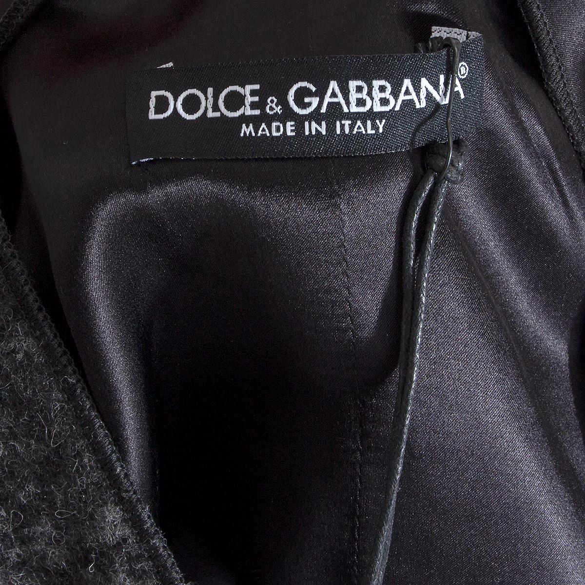 DOLCE & GABBANA grey alpaca BUTTONED Vest Jacket S For Sale 1