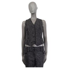 DOLCE & GABBANA Veste de gilet en alpaca grise, taille S