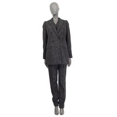 DOLCE & GABBANA Grauer alpaca DOUBLE BREASTED Mantel 42 M