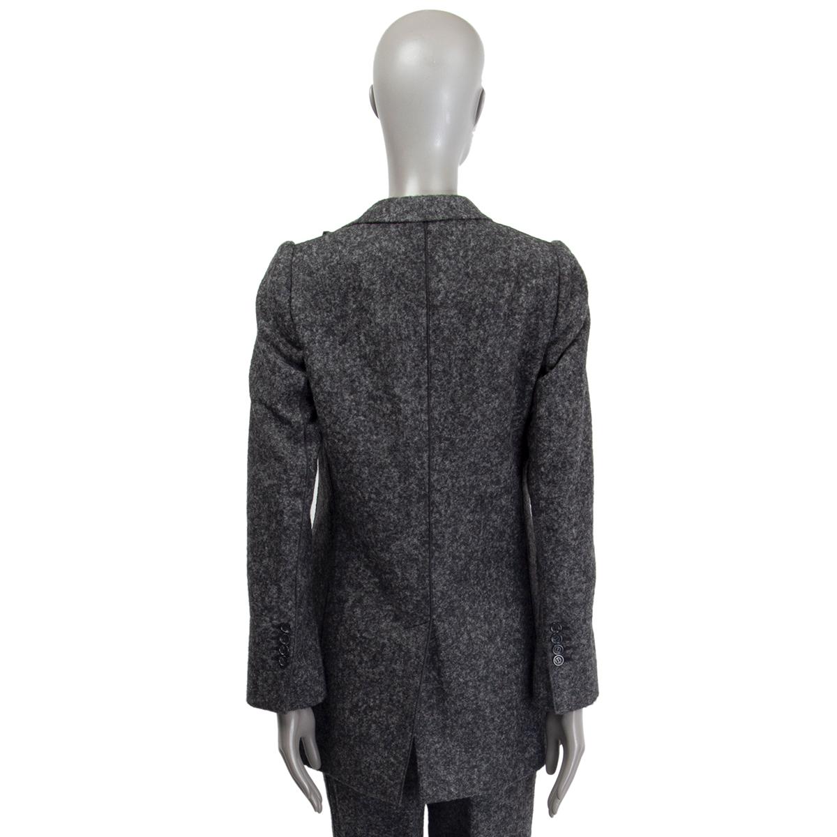 Women's DOLCE & GABBANA grey alpaca DOUBLE BREASTED Coat Jacket 42 M For Sale