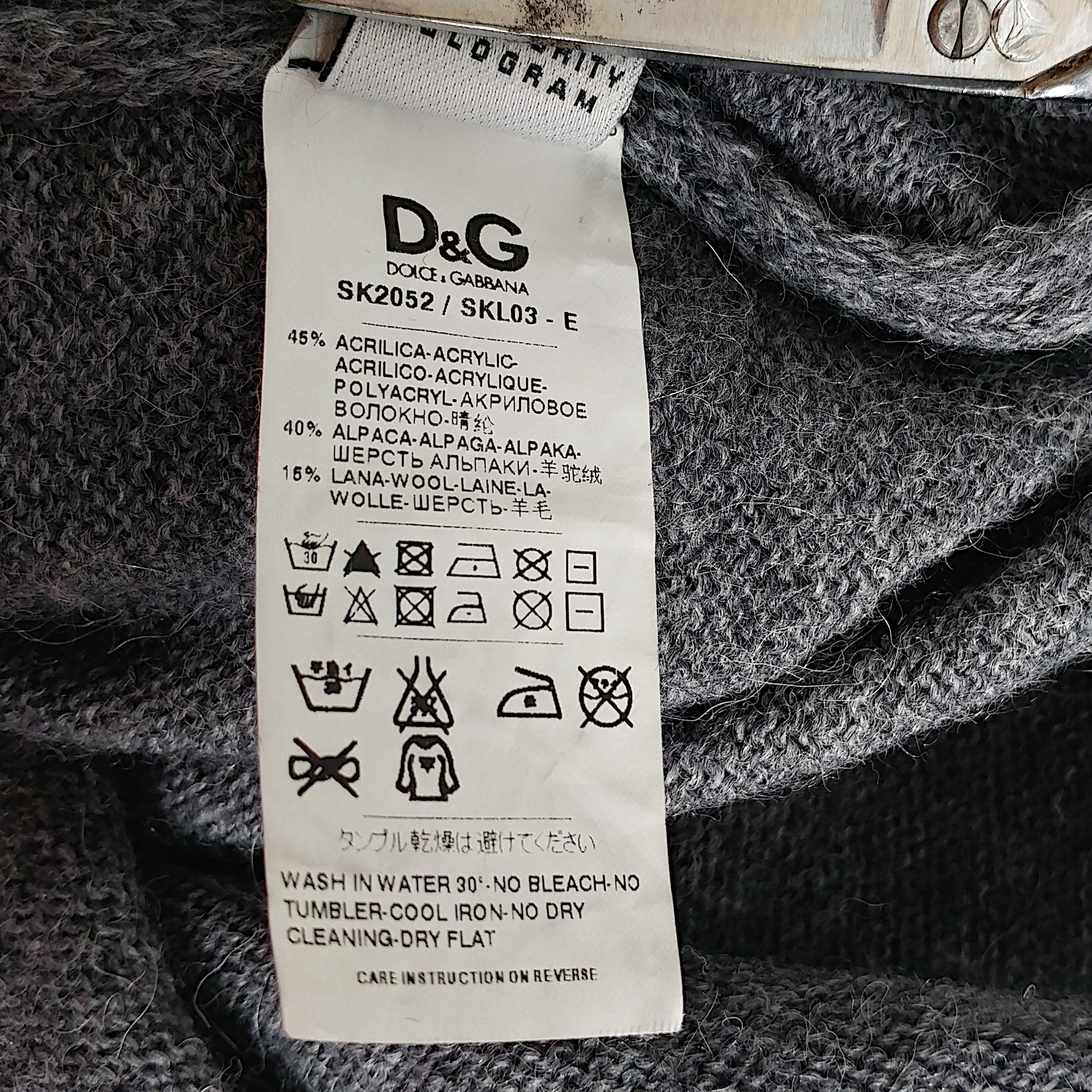 DOLCE & GABBANA - Grey Alpaca Wool Knit Bodycon Sleeveless Dress  Size 6US 38EU For Sale 2