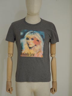 Dolce & Gabbana t-shirt gris en coton Amanda Lear