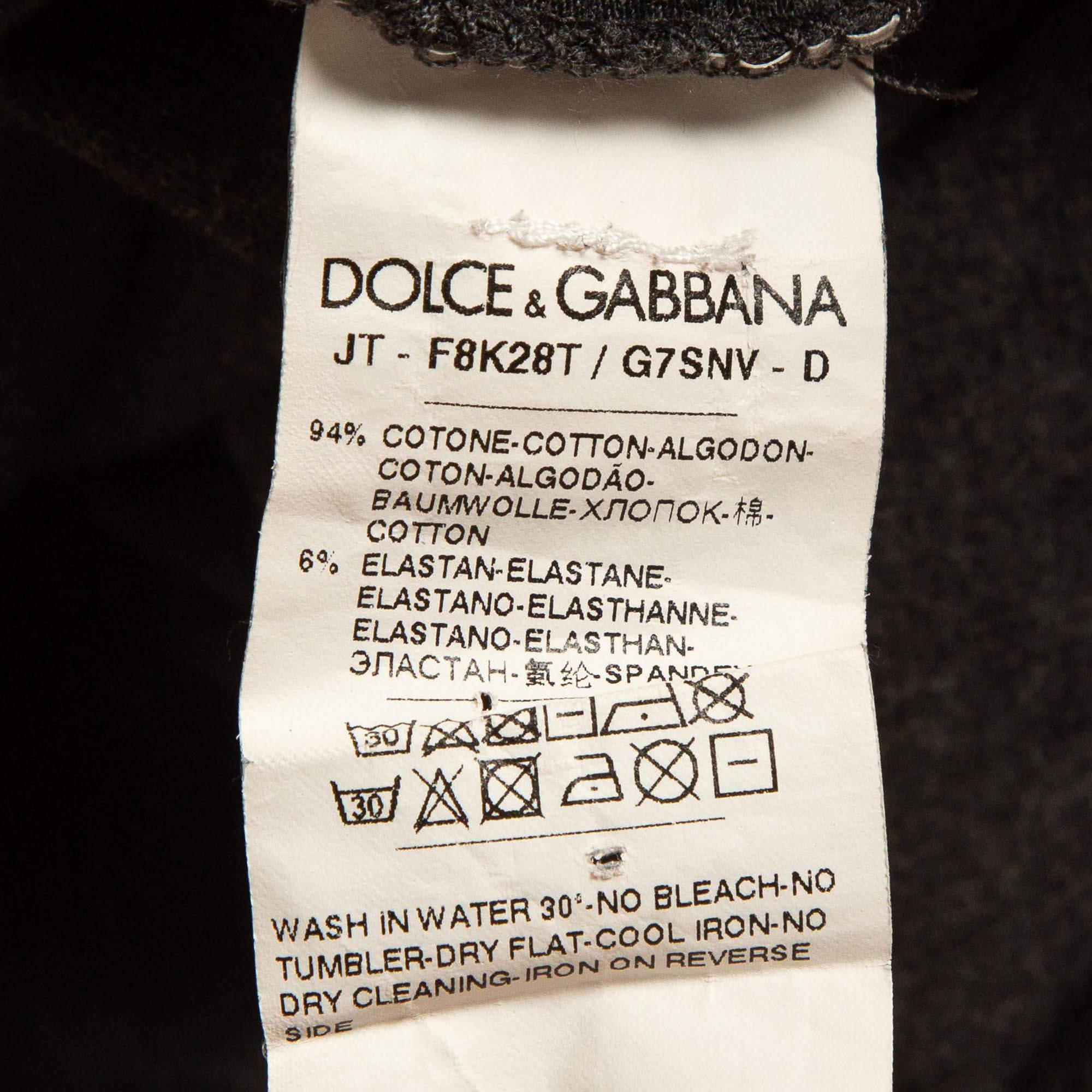T-shirt Dolce & Gabbana gris avec appliques XS Pour femmes en vente