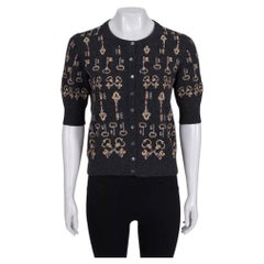 Dolce & Gabbana – Graue Kaschmir-Strickjacke, Größe S, figurbetontes Design