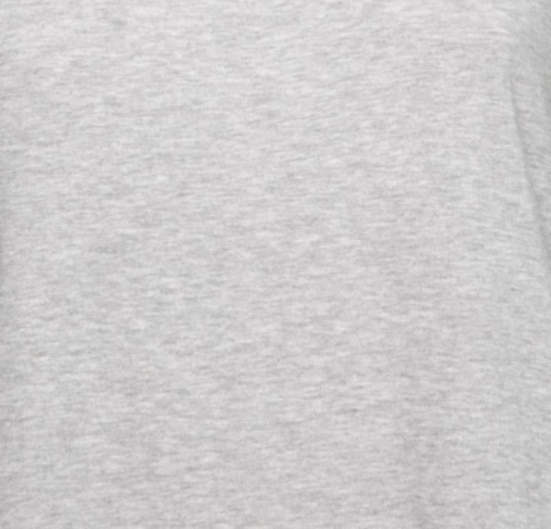 Gris Dolce & Gabbana Top asymétrique fendu en coton gris S en vente