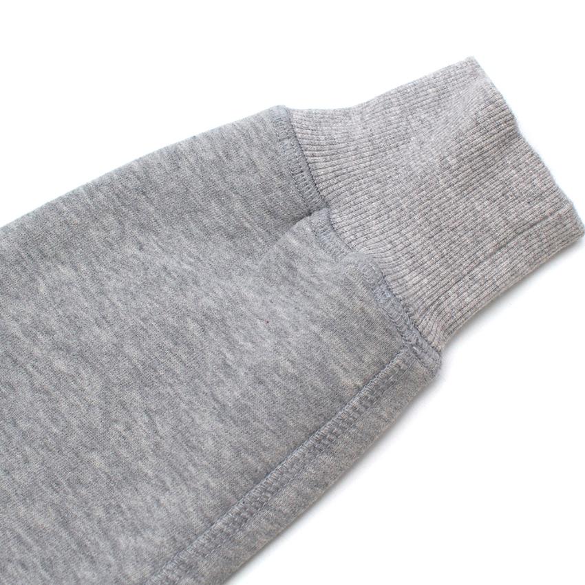 Dolce & Gabbana - Maglione in cotone grigio con ortensie applicate - Taglia US2 In condizioni ottime a London, GB