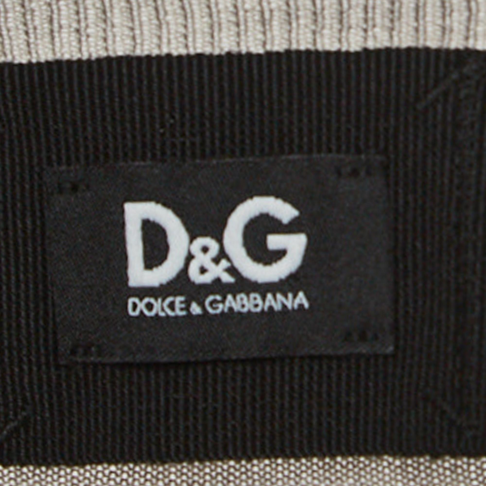 Dolce & Gabbana Grey Cotton Knit Buttoned Cardigan M In Excellent Condition For Sale In Dubai, Al Qouz 2