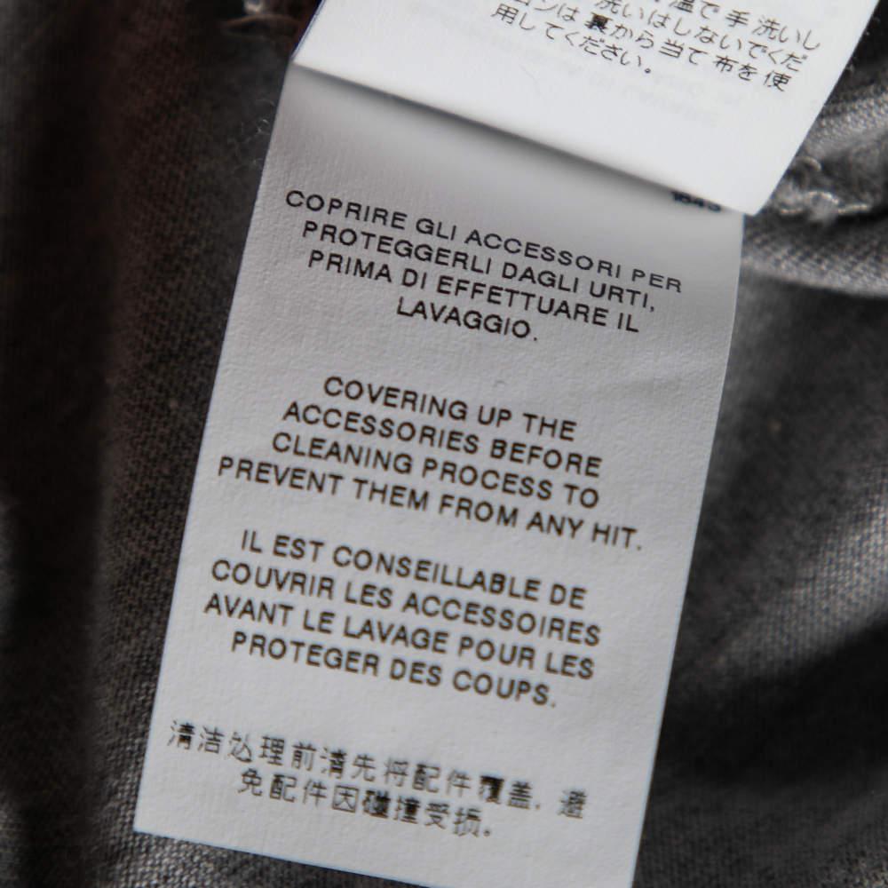 Dolce & Gabbana débardeur à col bénitier imprimé logo en coton gris M en vente 2