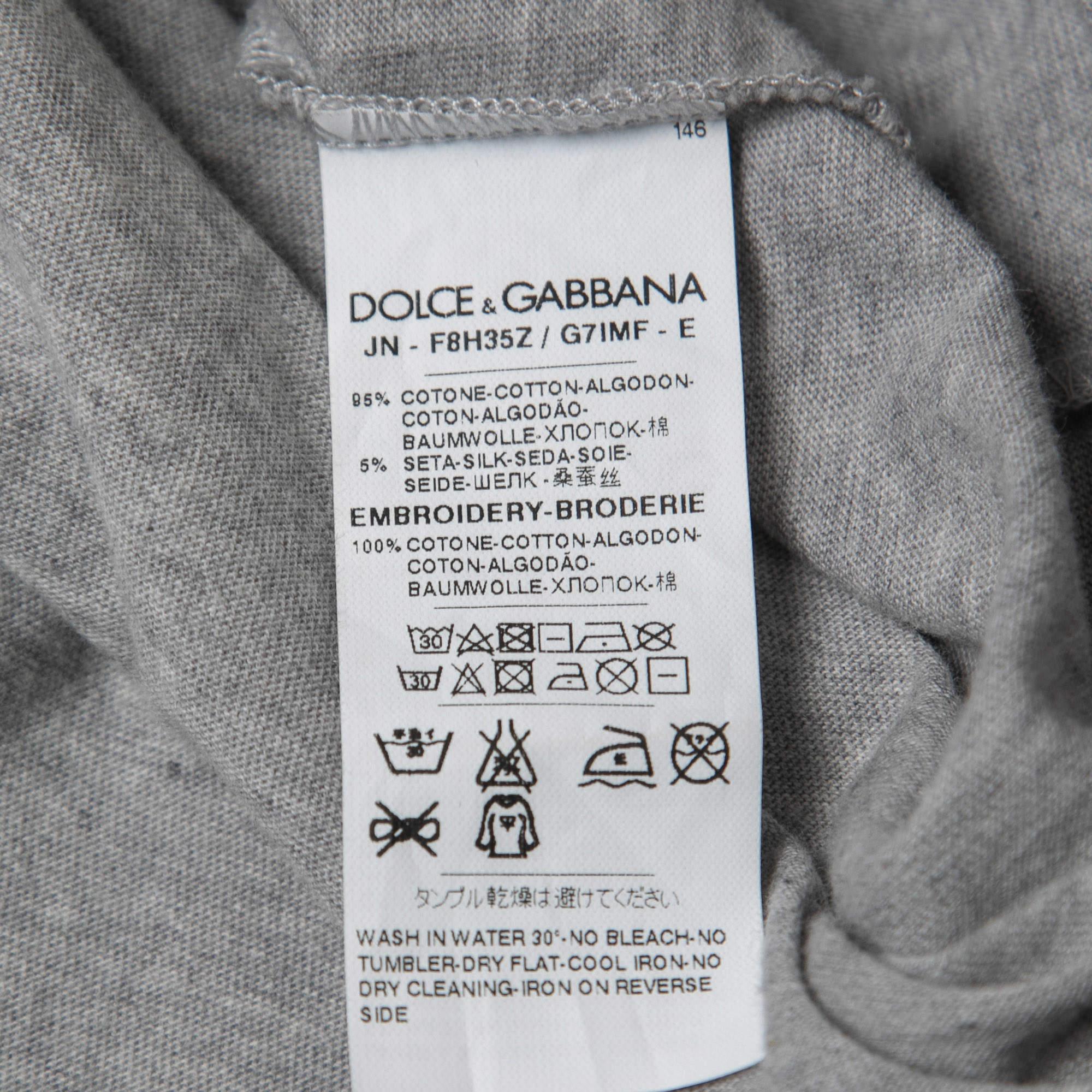 Dolce & Gabbana débardeur en coton gris LOVE Lace Patterned S Pour femmes en vente